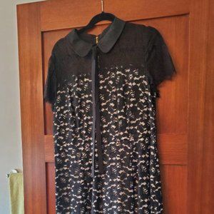 Kensie Black/White Lace Dress